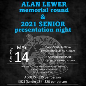 Alan Lewer Memorial Round and 2021 Senior Presentation Night