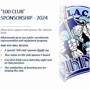 2024 Altona Lacrosse '100 Club'